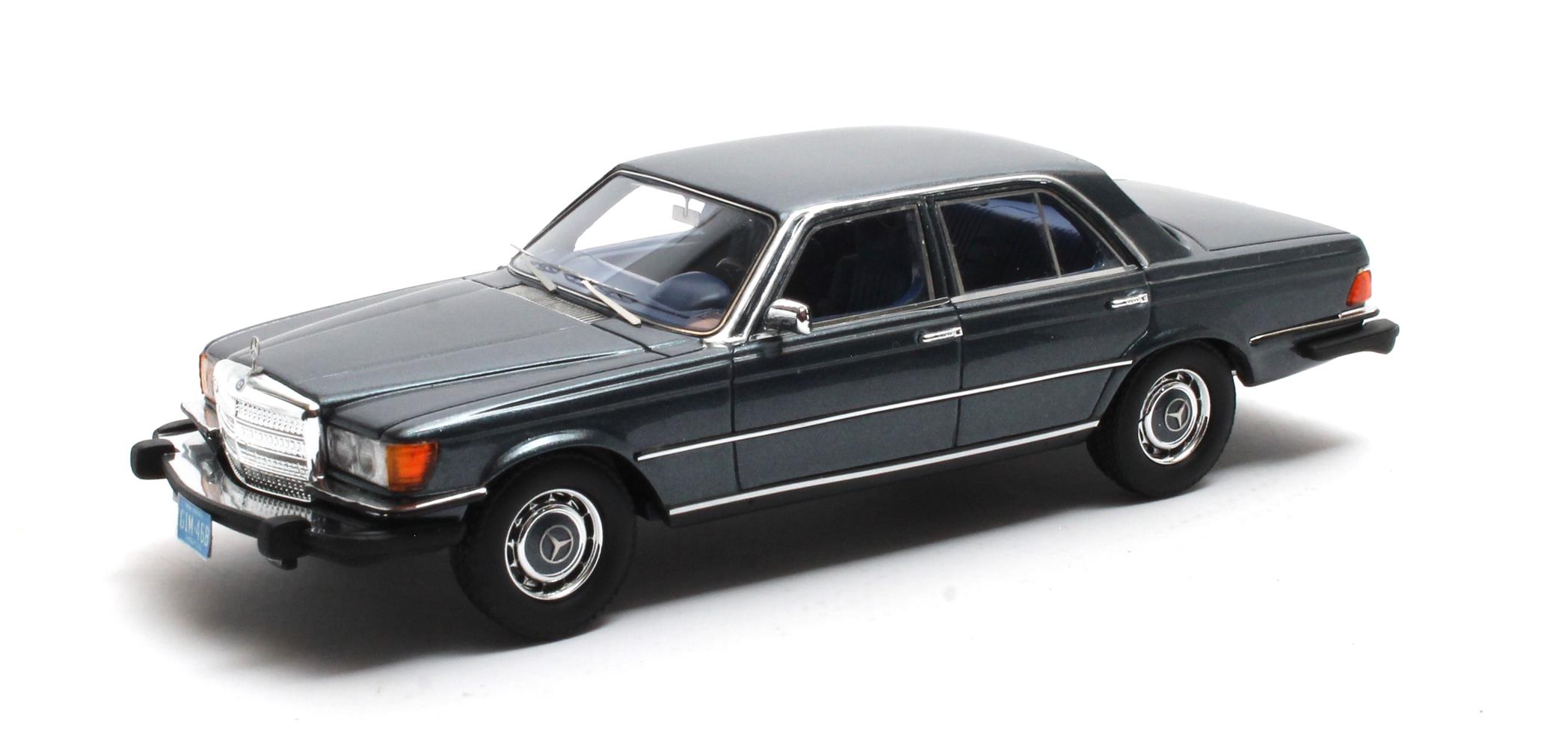 Mercedes-Benz 300SD Turbo Diesel W116 USA Blauw Metallic - 1:43